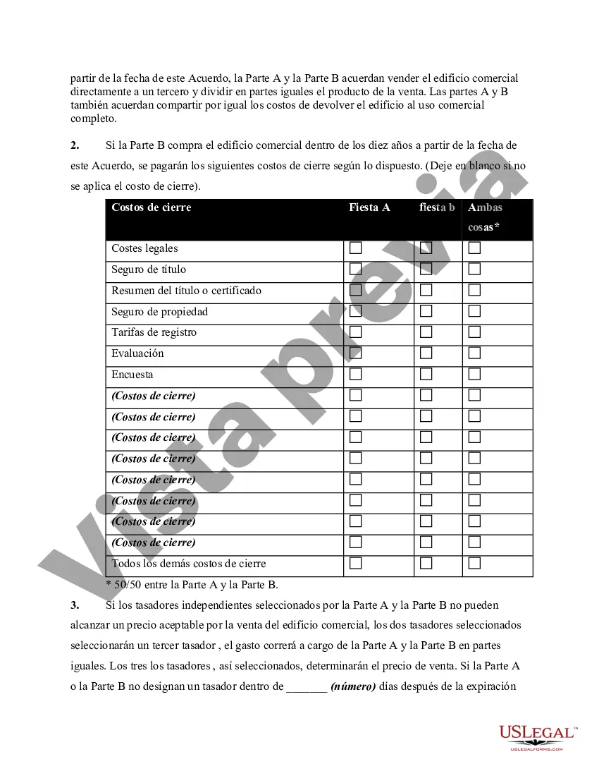 Preview Acuerdo entre Socios para Venta Futura de Edificio Comercial