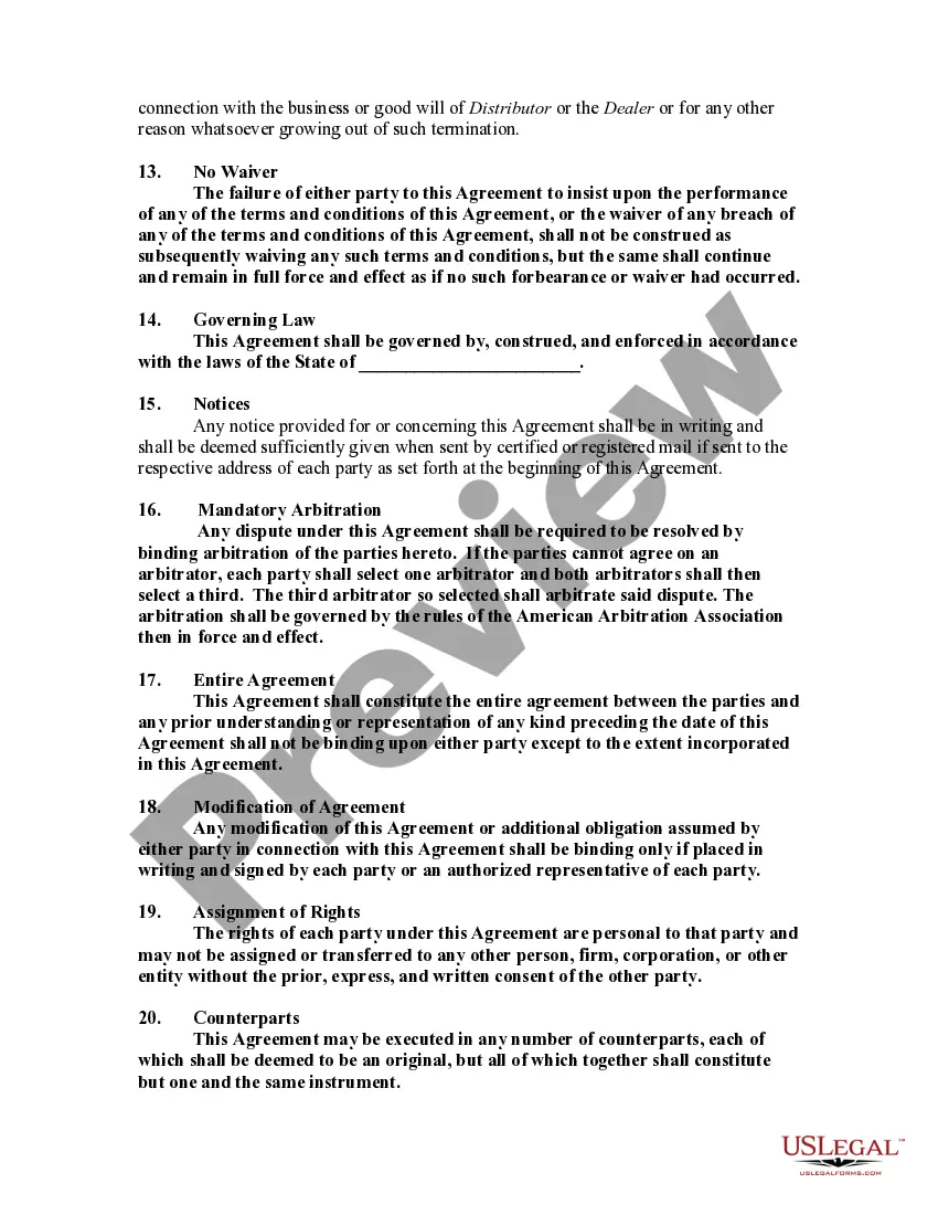 Get Agreement Between Distributor and Dealer of On-Board Scale Systems for Trucks and Trailers Preview Agreement Between Distributor and Dealer of On-Board Scale Systems for Trucks and Trailers
