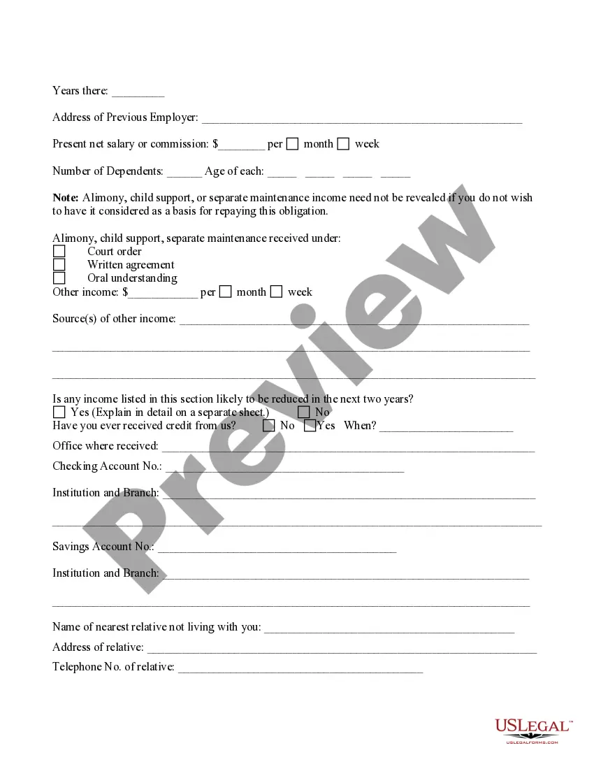 Get Application for Open End Unsecured Credit - Signature Loan Preview Application for Open End Unsecured Credit - Signature Loan