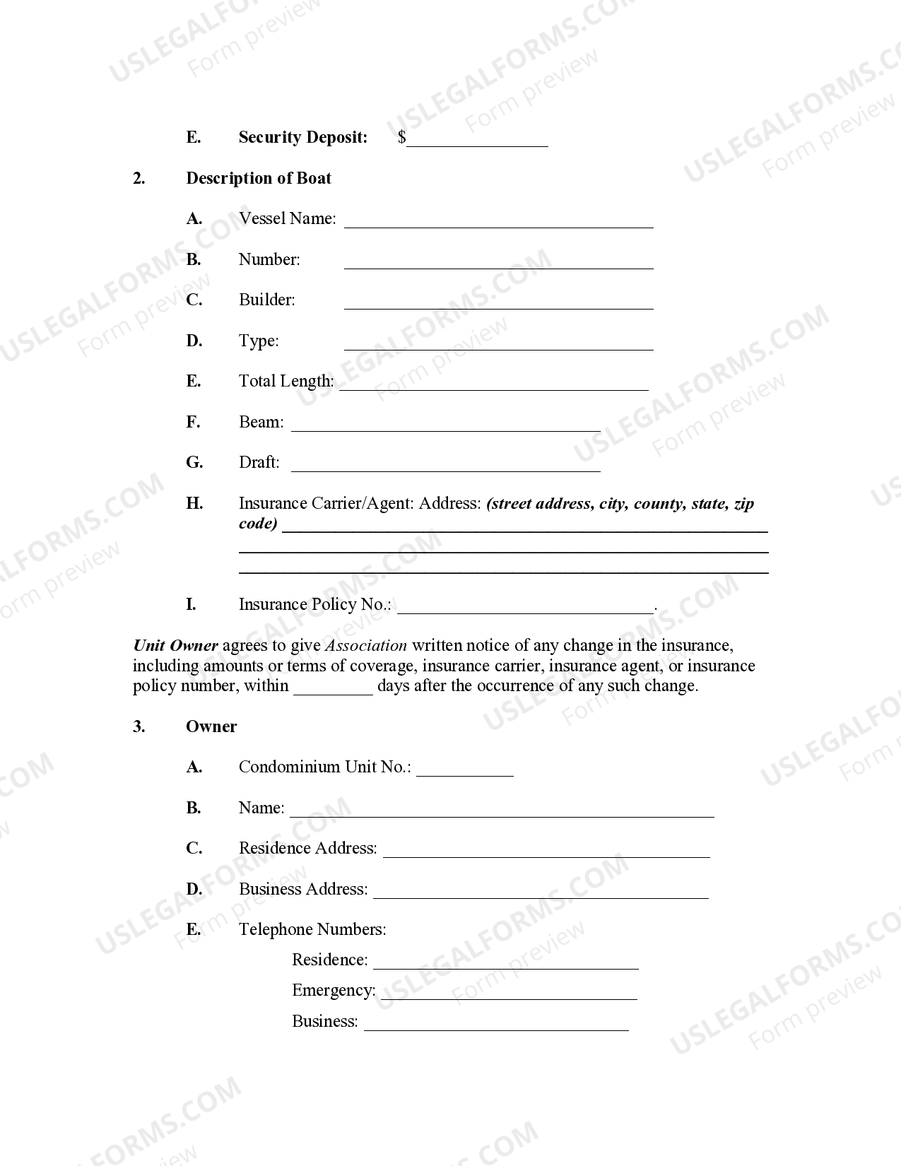 Boat Mooring License between Condominium Association and ...