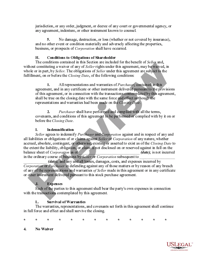 Get Right of First Refusal to Purchase All Shares of Corporation from Sole Shareholder Preview Right of First Refusal to Purchase All Shares of Corporation from Sole Shareholder