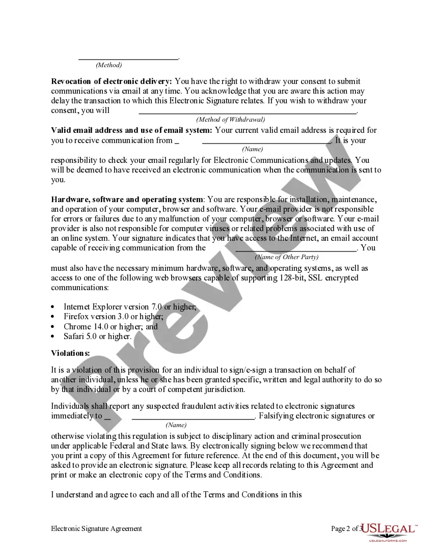 Get Electronic Signature Agreement Preview Electronic Signature Agreement