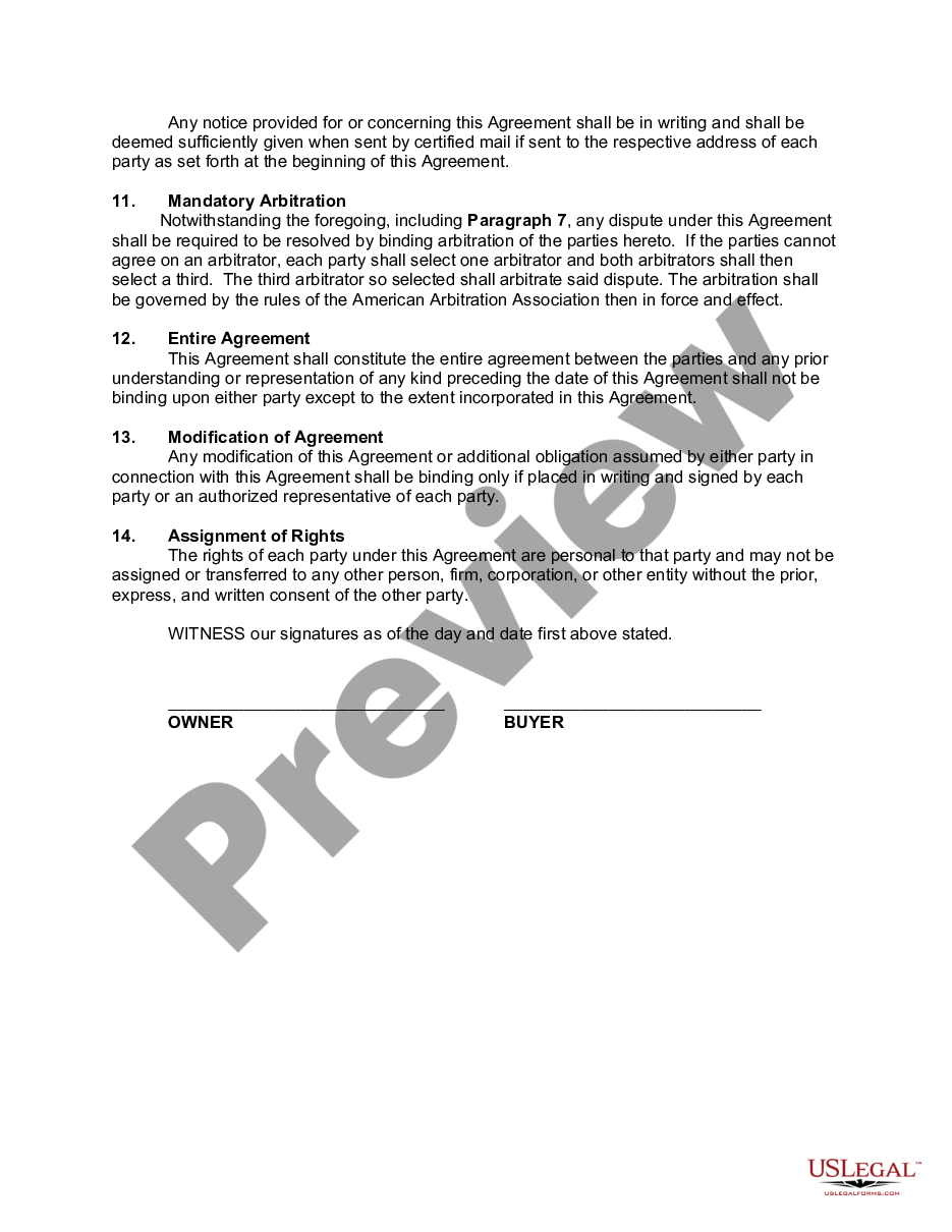 page 3 Contract for the Sale of Residential Property Assuming Existing Loan and Giving Seller Purchase Money Mortgage or Deed of Trust preview