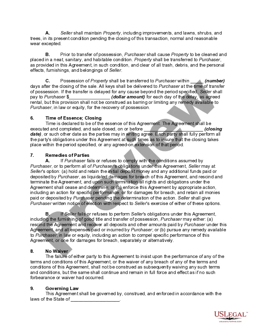 Get Contract for the Sale of Residential Property Assuming Existing Loan and Giving Seller Purchase Money Mortgage or Deed of Trust Preview Contract for the Sale of Residential Property Assuming Existing Loan and Giving Seller Purchase Money Mortgage or Deed of Trust