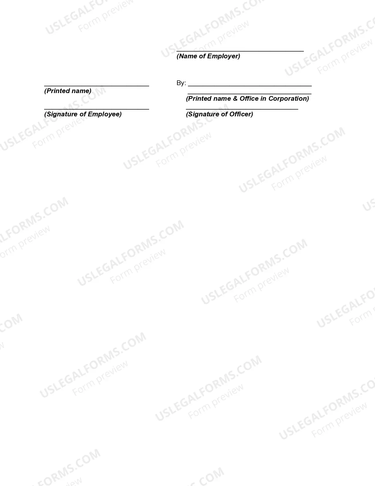 Preview Employment Agreement with Executive - Limited Benefits