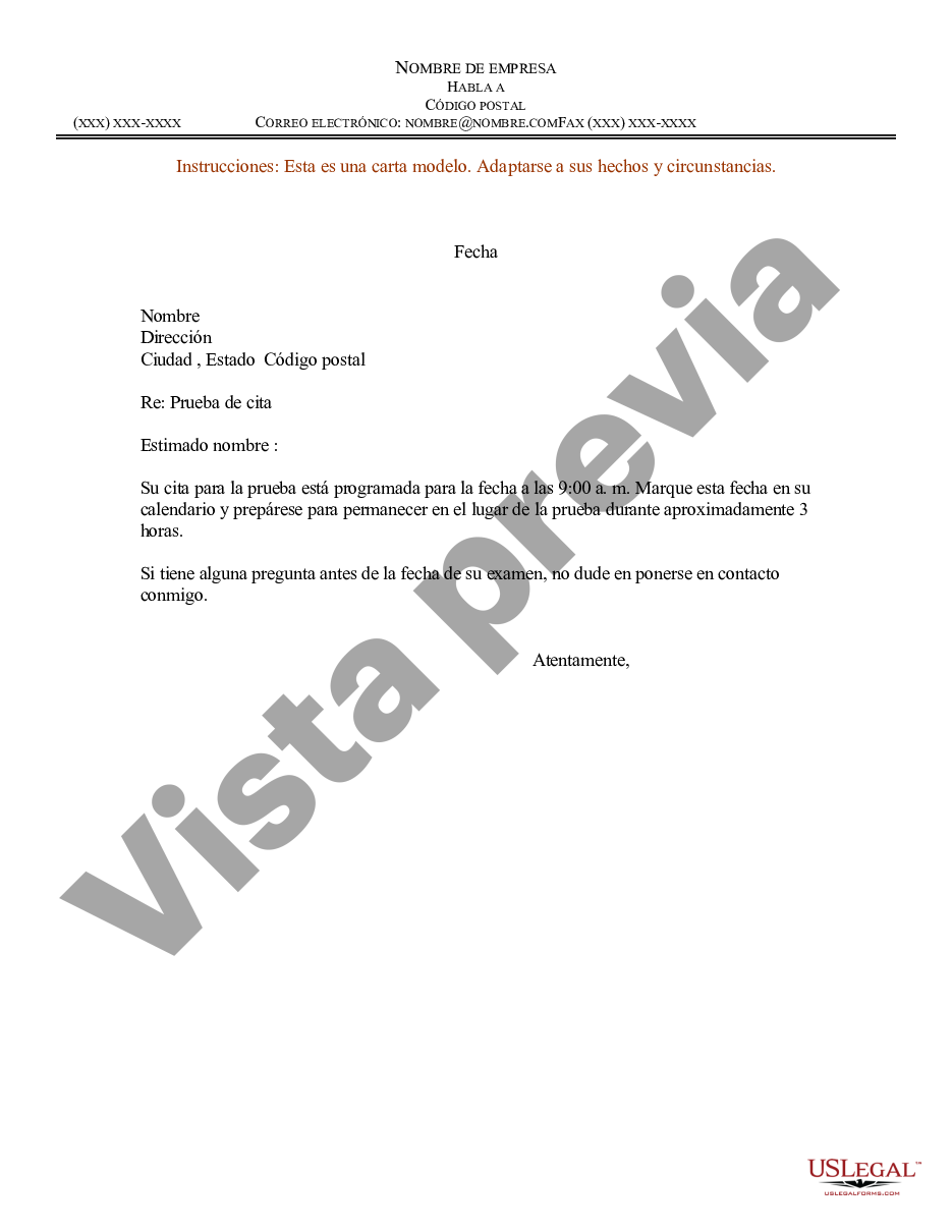 Oakland Michigan Ejemplo De Carta Para Prueba De Cita Ejemplo Carta Us Legal Forms 2203