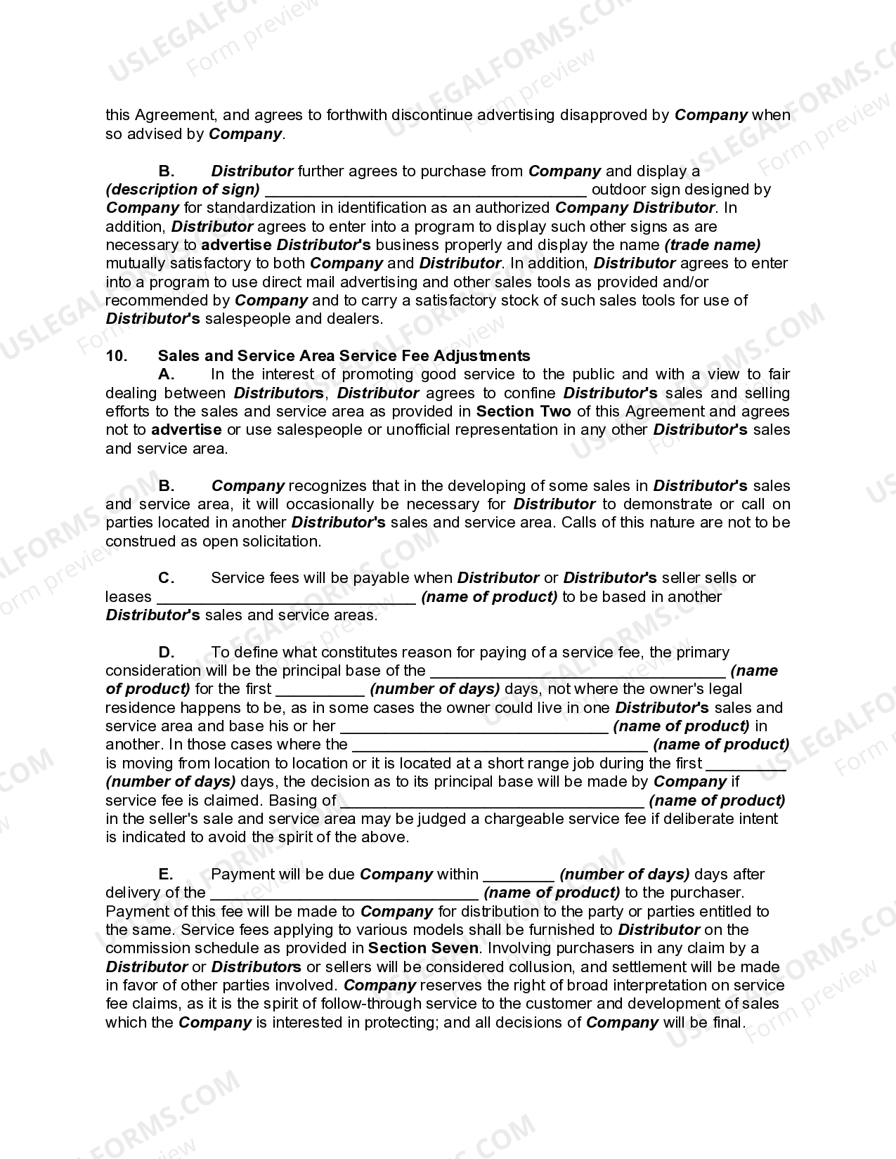 Rhode Island Exclusive Distributorship Agreement with Factory Warranty