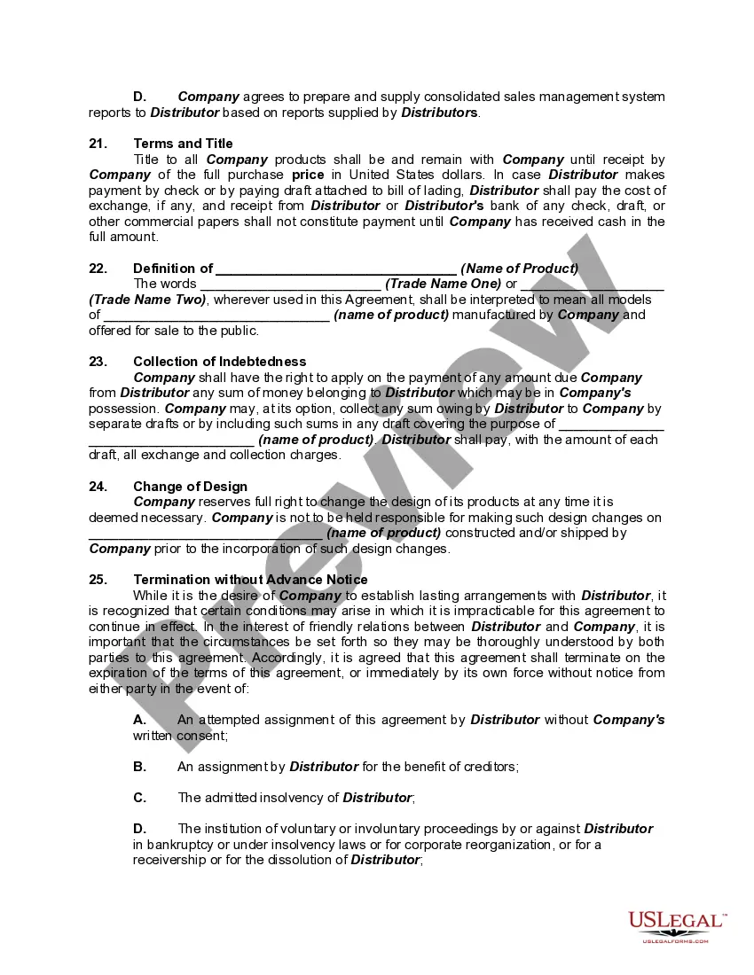Get Exclusive Distributorship Agreement with Factory Warranty and Service Provisions Preview Exclusive Distributorship Agreement with Factory Warranty and Service Provisions