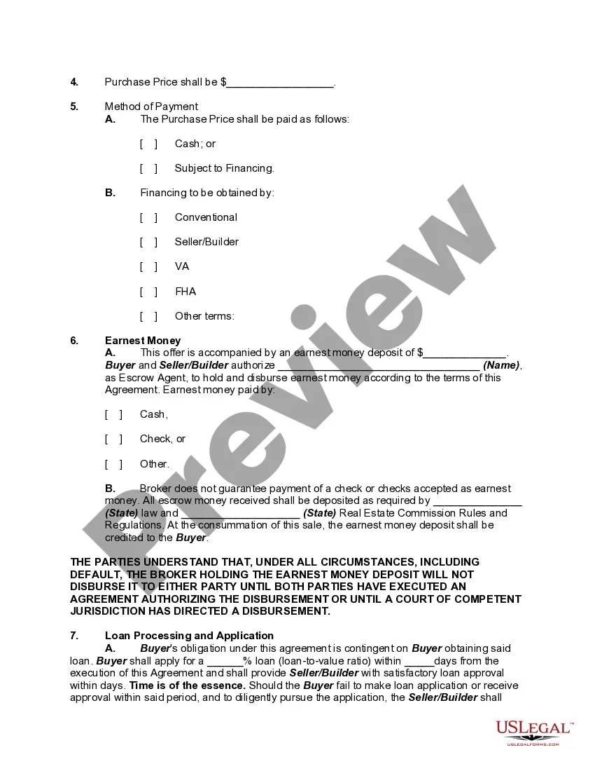 Preview Construction Contract for New Residential Dwelling