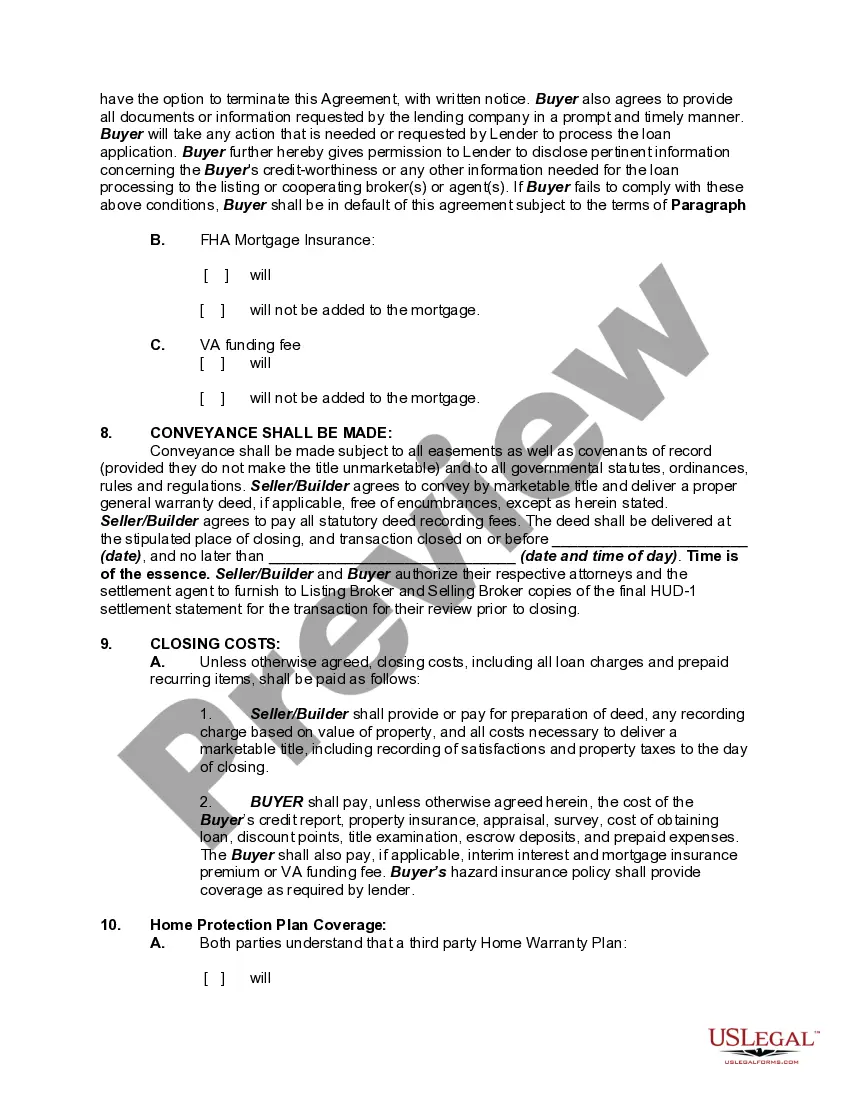 Preview Construction Contract for New Residential Dwelling
