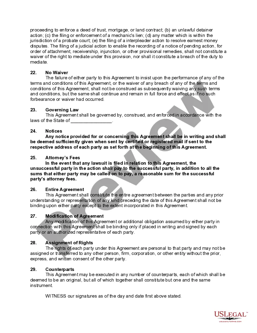 Preview Construction Contract for New Residential Dwelling