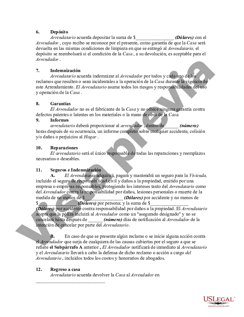 Preview Contrato de arrendamiento o alquiler de casa móvil o prefabricada con opción de compra y propiedad: arrendamiento o alquiler con opción a compra