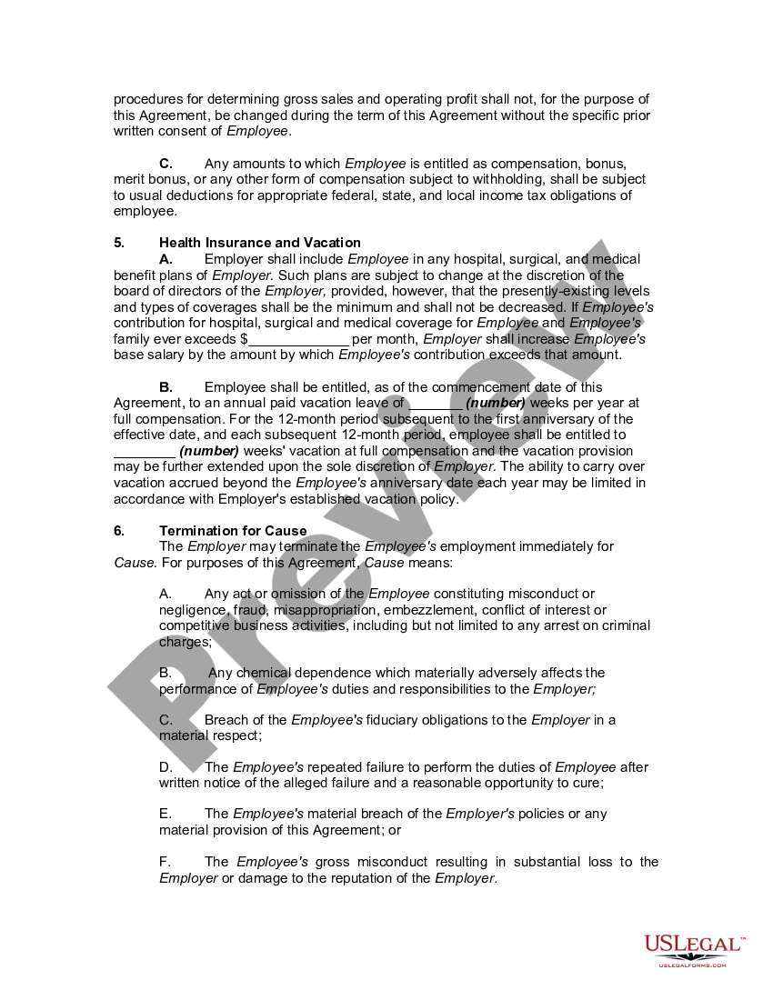 Pennsylvania Employment Agreement with Sales and Business Development ...