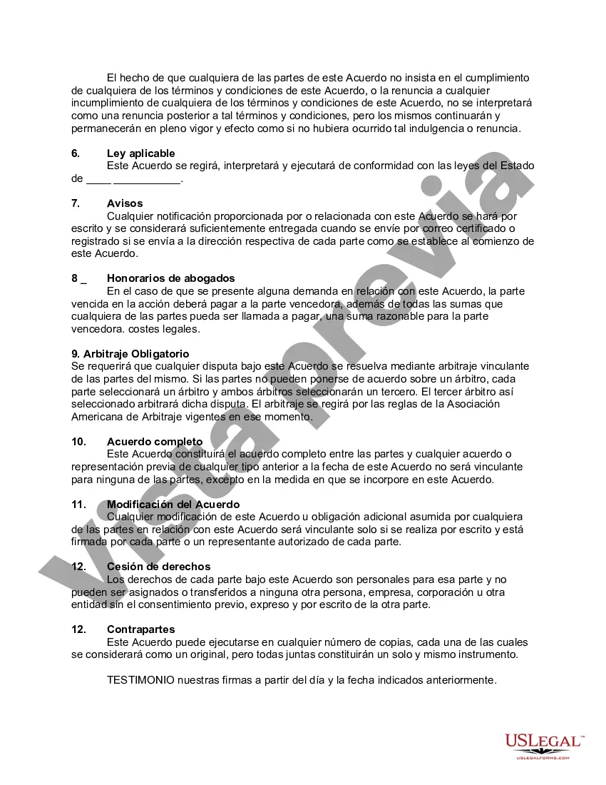 Preview Acuerdo de Actuación de Danza del Vientre