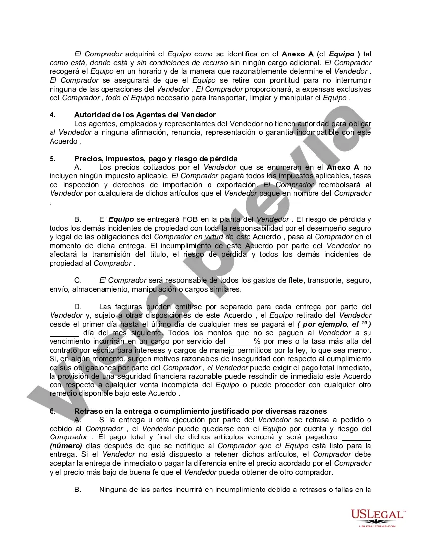Preview Contrato Marco de Venta de Equipos