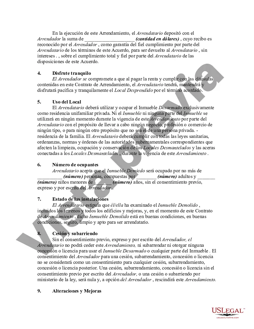 Preview Arriendo de Casa Sin Amueblar