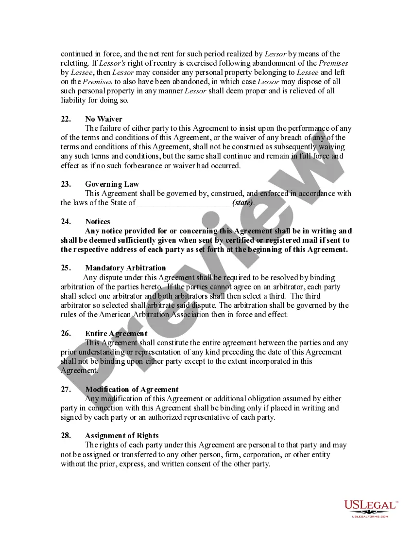 Preview Lease of Unfurnished House