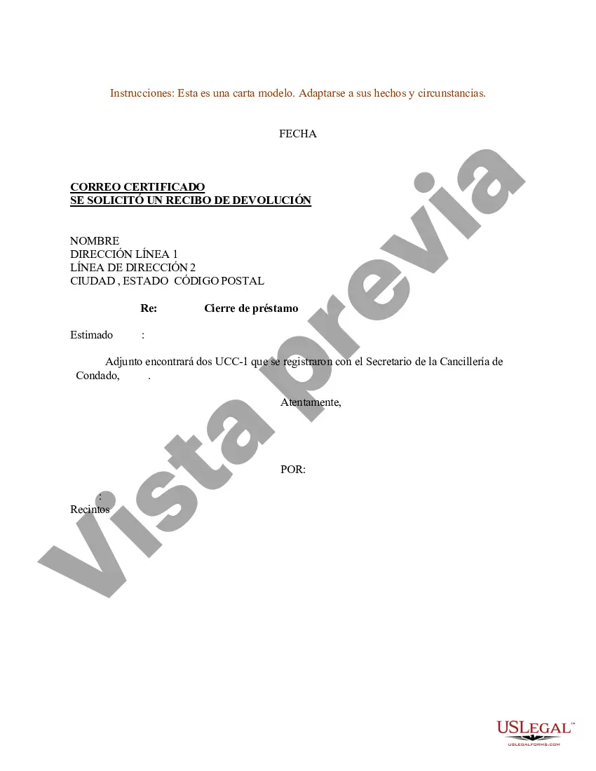 Preview UCC-1 para Bienes Raíces