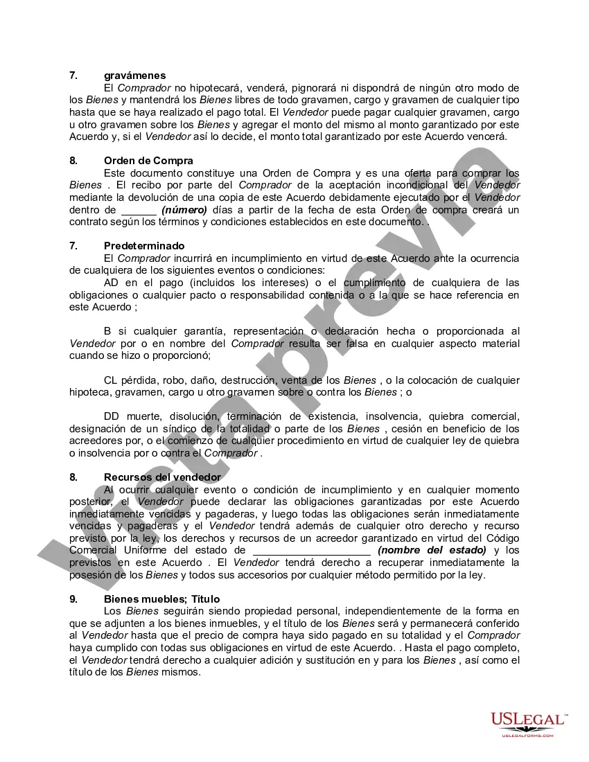Preview Contrato de Orden de Compra para la Venta de Equipos y Accesorios
