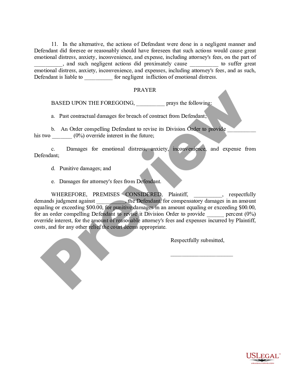 page 2 Sample Complaint - Breach of Contract - Exploration and Consultant Agreement preview
