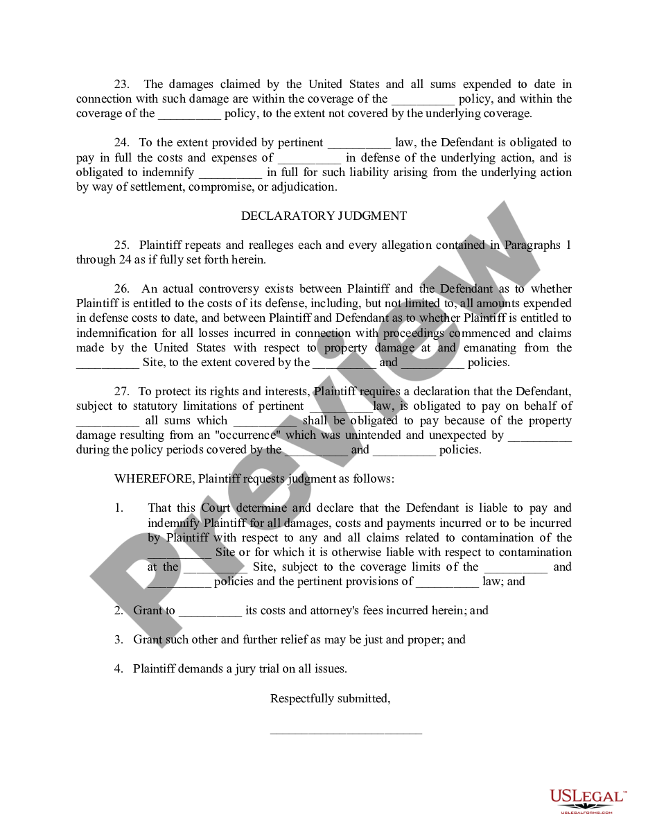 page 3 Complaint for Declaratory Judgment preview