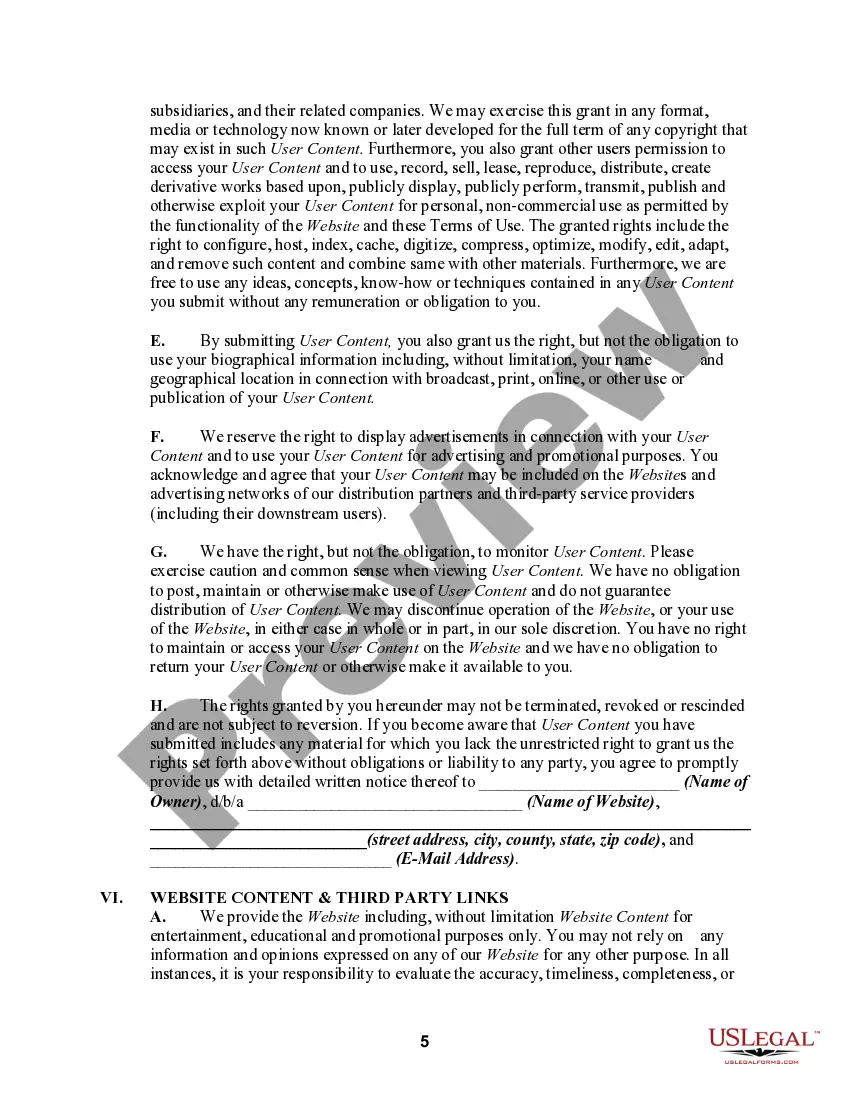 Get Terms of Use for Informational Website and Privacy Policy Preview Terms of Use for Informational Website and Privacy Policy