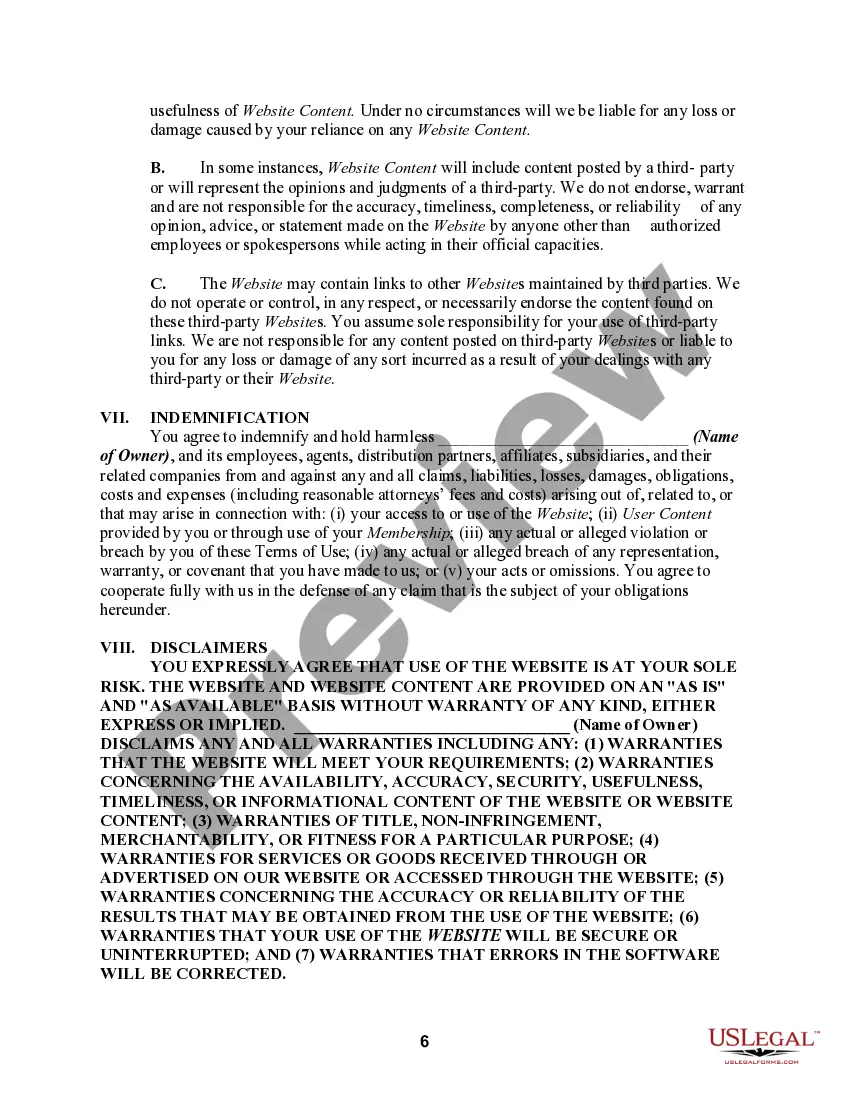 Get Terms of Use for Informational Website and Privacy Policy Preview Terms of Use for Informational Website and Privacy Policy