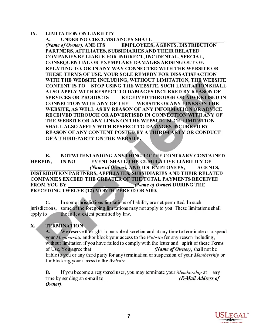Get Terms of Use for Informational Website and Privacy Policy Preview Terms of Use for Informational Website and Privacy Policy