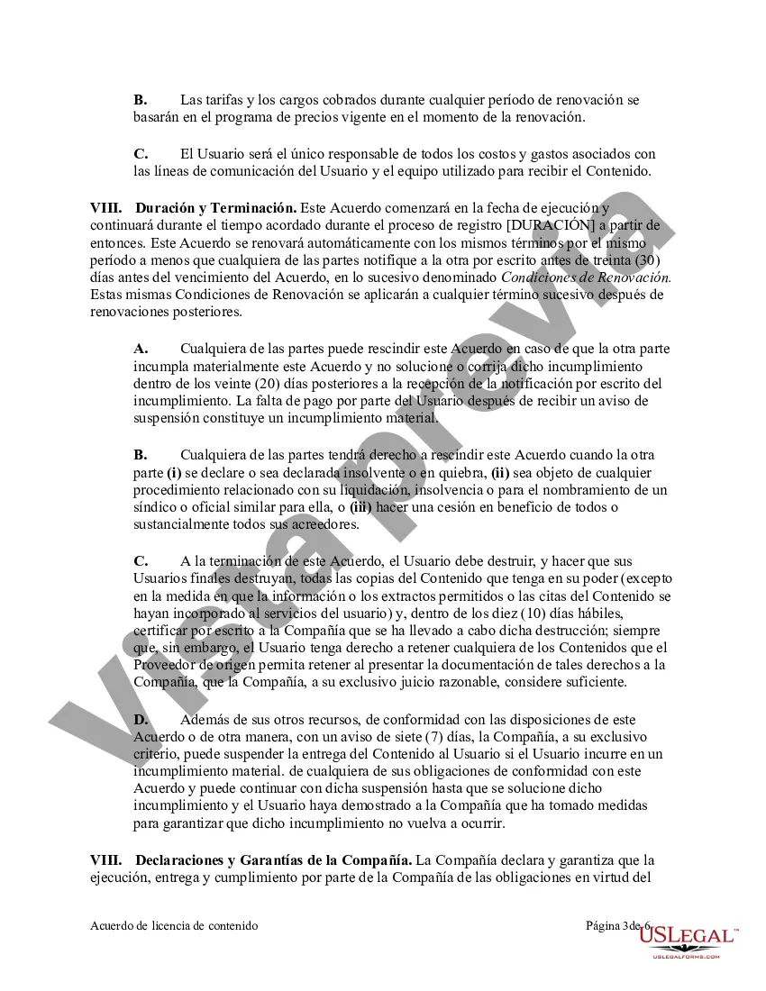 Preview Acuerdo de licencia de contenido