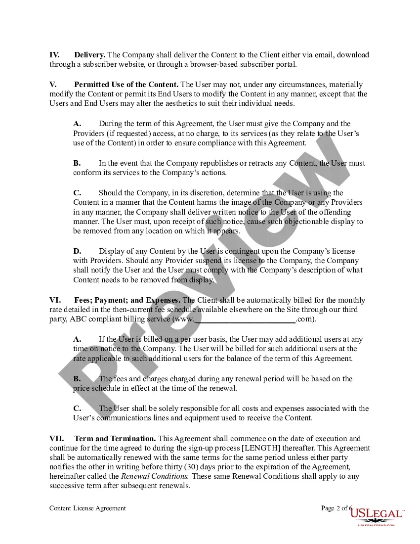 Get Content License Agreement Preview Content License Agreement