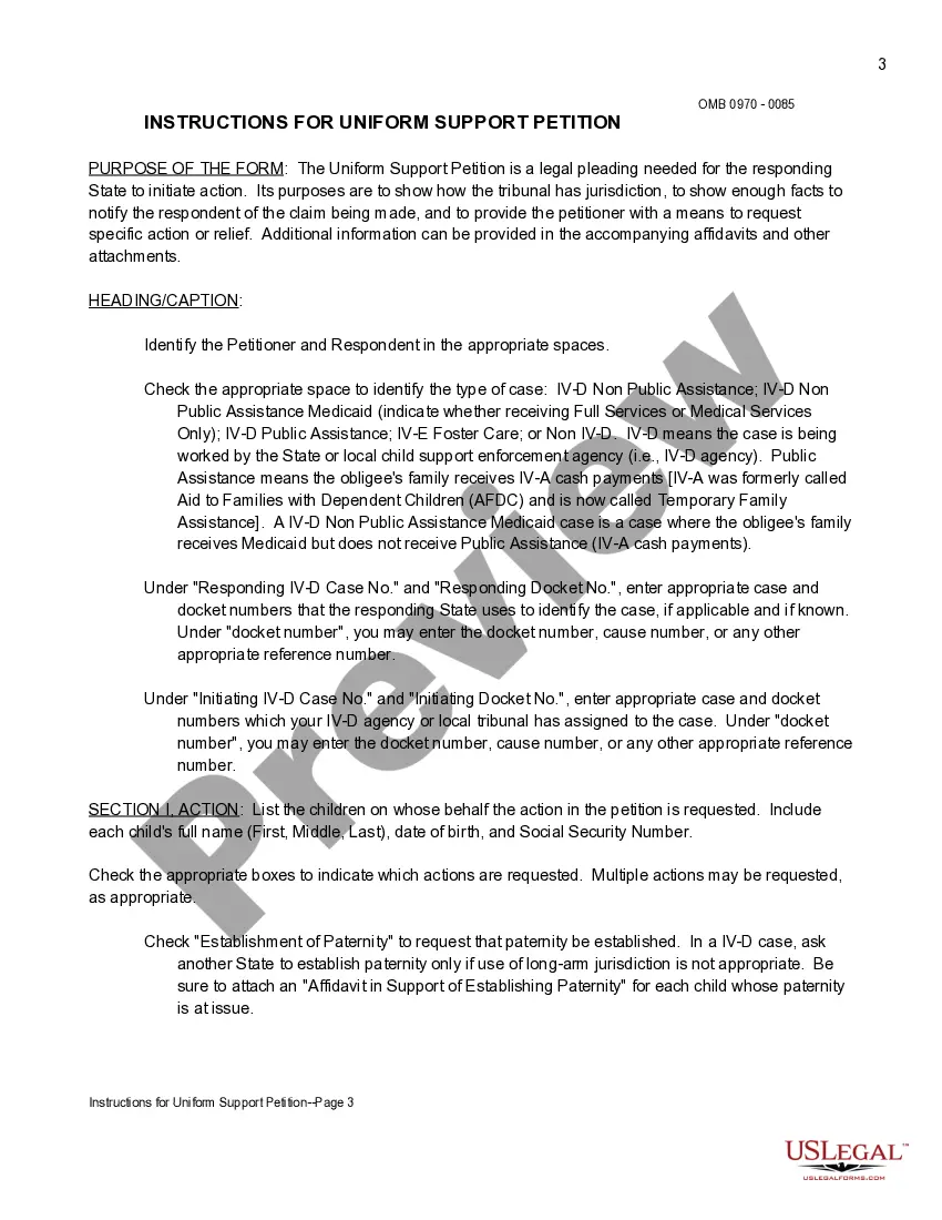 Get Uniform Support Petition and Instructions Preview Uniform Support Petition and Instructions
