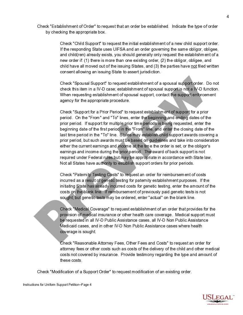 Get Uniform Support Petition and Instructions Preview Uniform Support Petition and Instructions