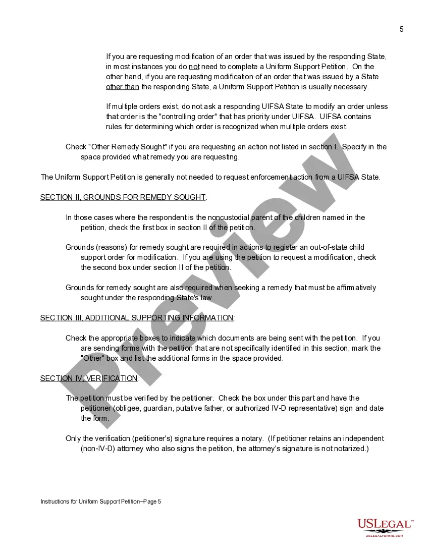 Get Uniform Support Petition and Instructions Preview Uniform Support Petition and Instructions