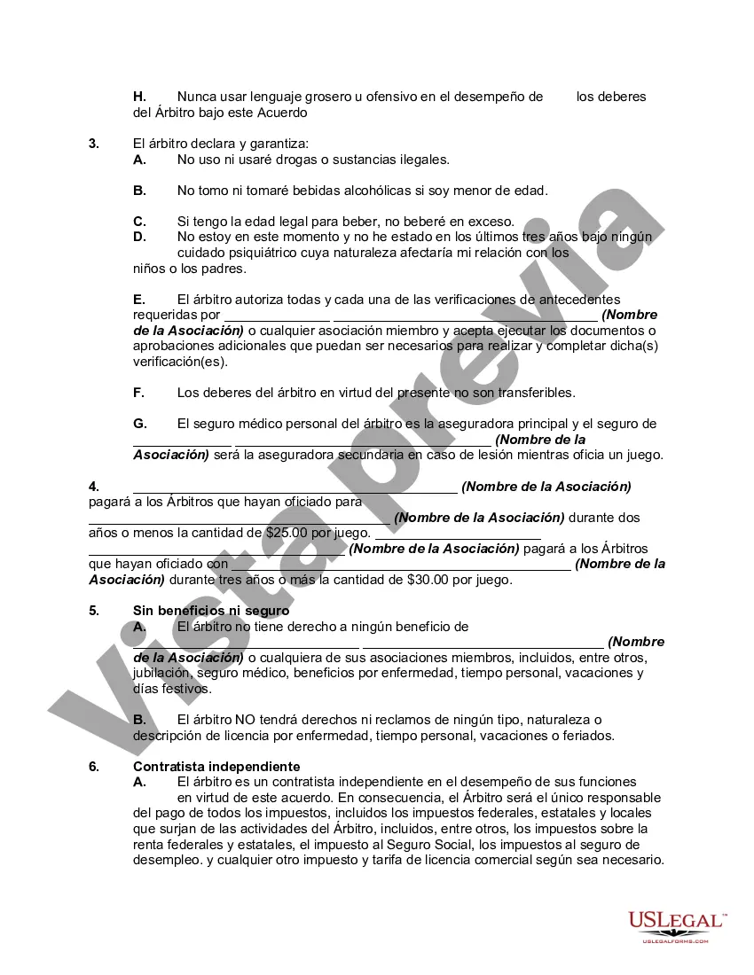 Preview Acuerdo de Árbitros de la Asociación de Oficiales de Fútbol Juvenil