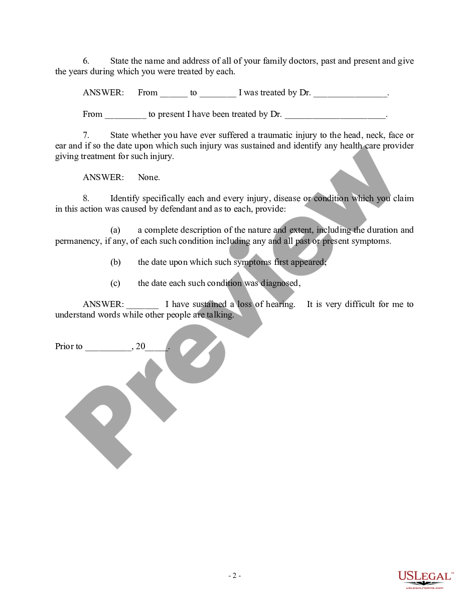 page 1 Answers To Defendant's First Interrogatories To Plaintiff preview