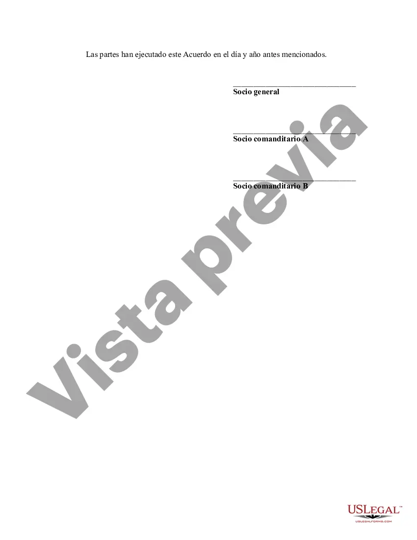 Preview Forma General de Acuerdo de Sociedad Limitada