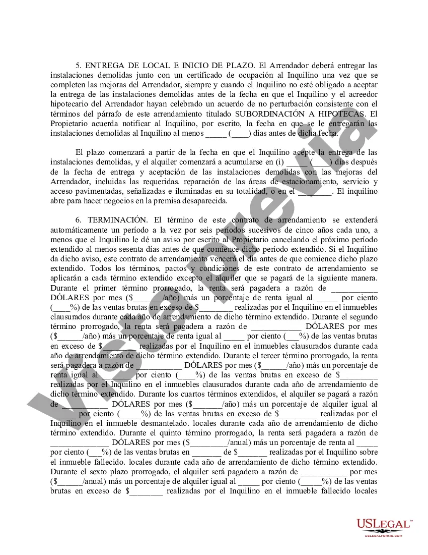Preview Porcentaje Contrato de Arrendamiento Centro Comercial