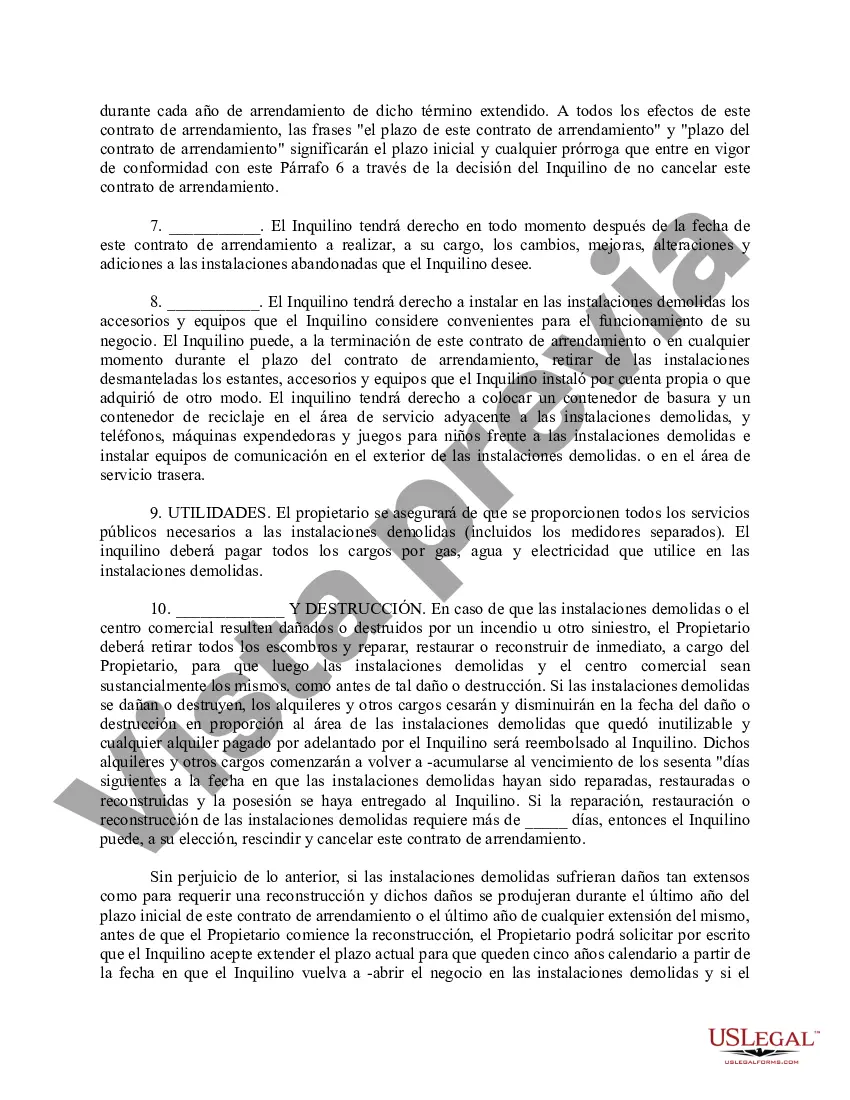 Preview Porcentaje Contrato de Arrendamiento Centro Comercial