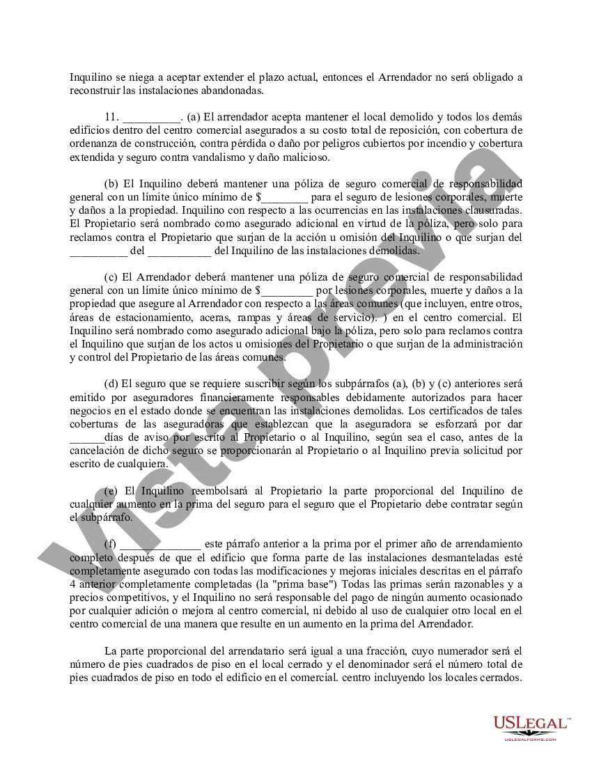Preview Porcentaje Contrato de Arrendamiento Centro Comercial
