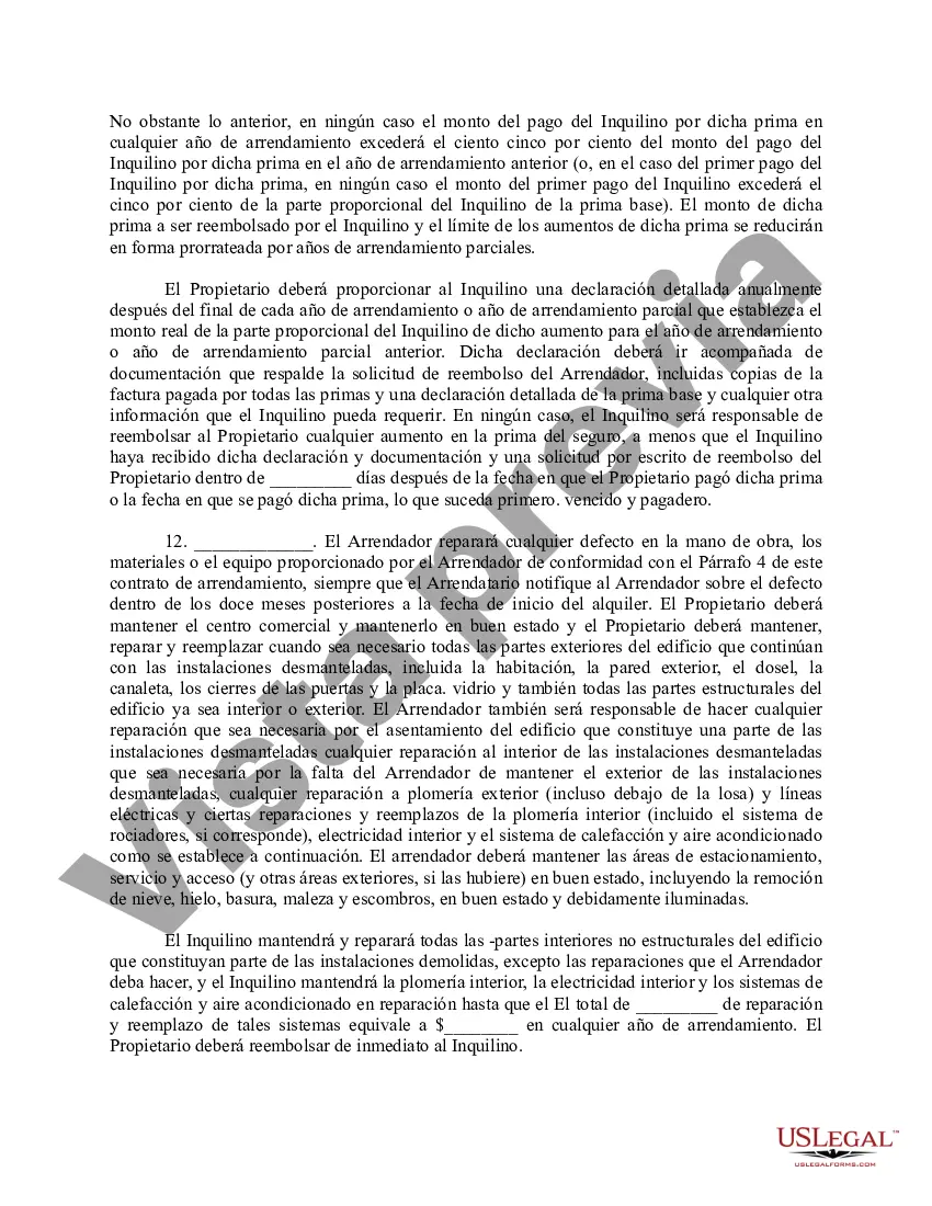 Preview Porcentaje Contrato de Arrendamiento Centro Comercial
