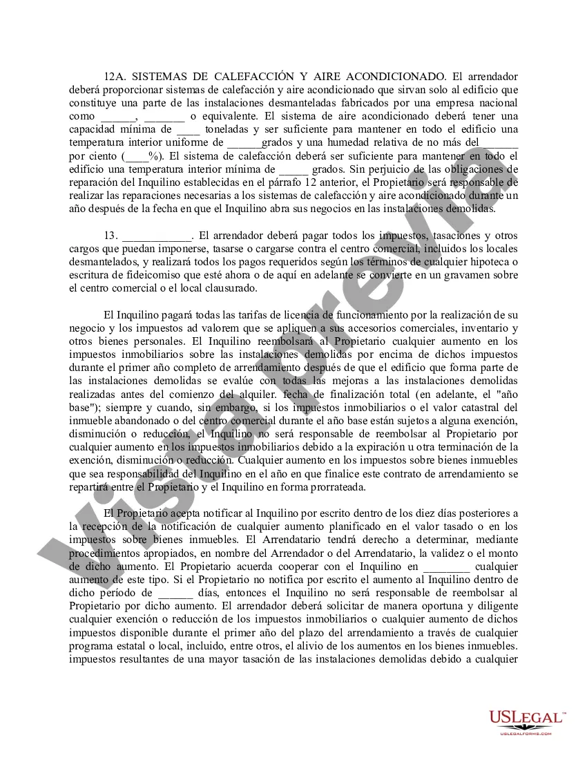 Preview Porcentaje Contrato de Arrendamiento Centro Comercial