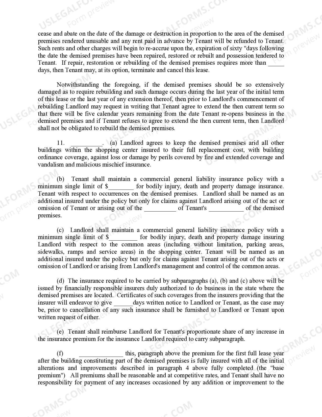 Preview Percentage Shopping Center Lease Agreement