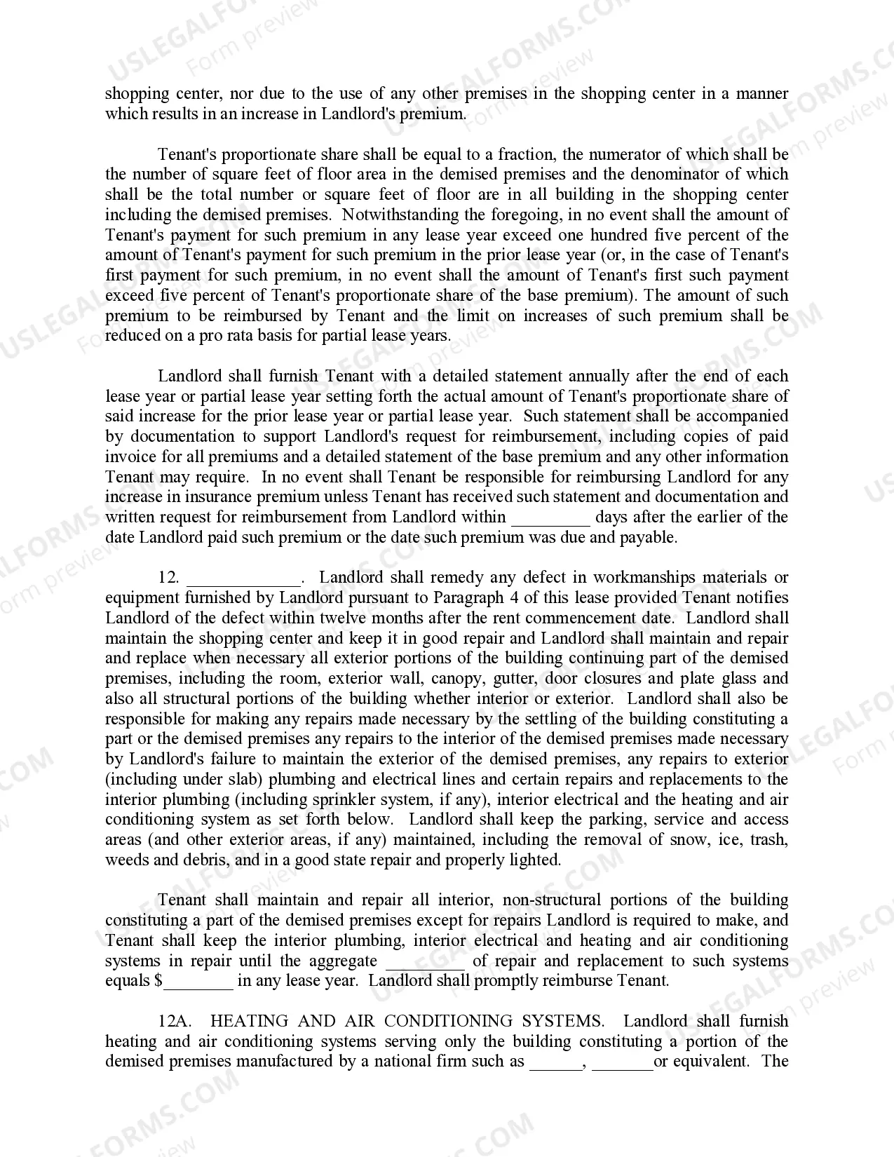 Preview Percentage Shopping Center Lease Agreement