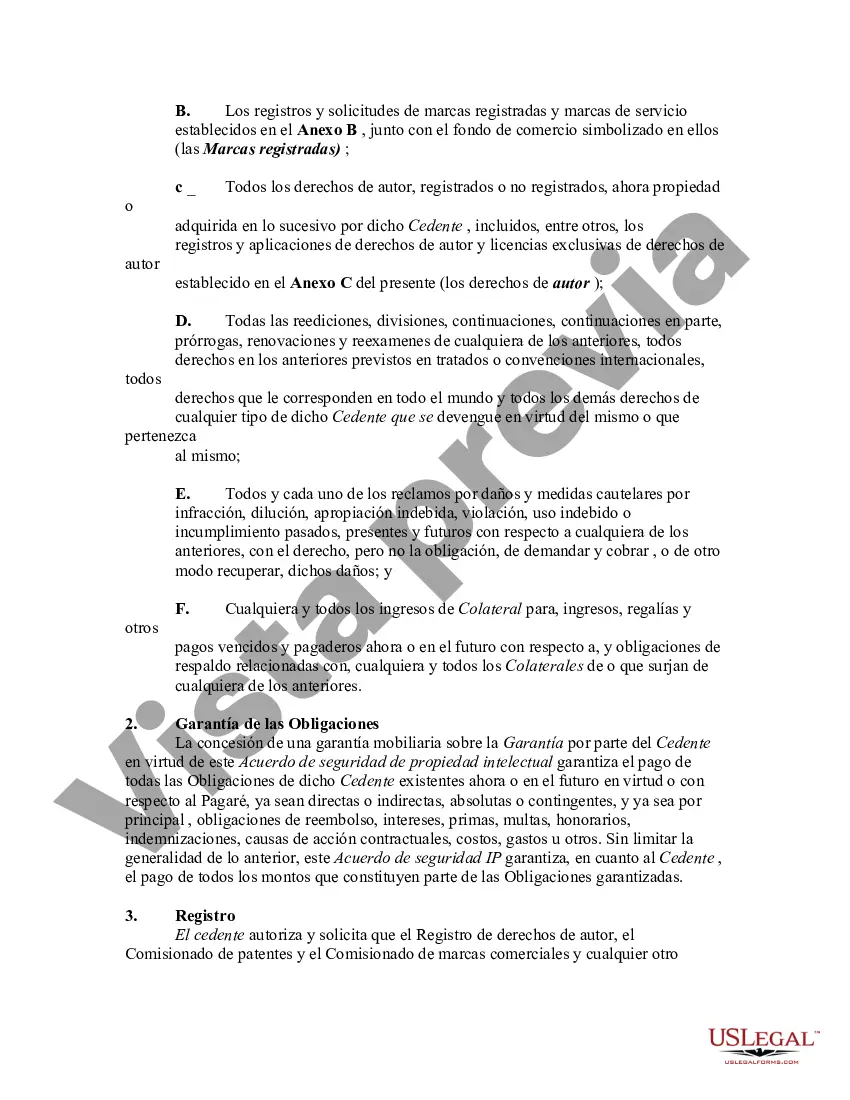 Preview Acuerdo de seguridad de la propiedad intelectual para la grabación con la Oficina de marcas y patentes de EE. UU. y la Oficina de derechos de autor de EE. UU.