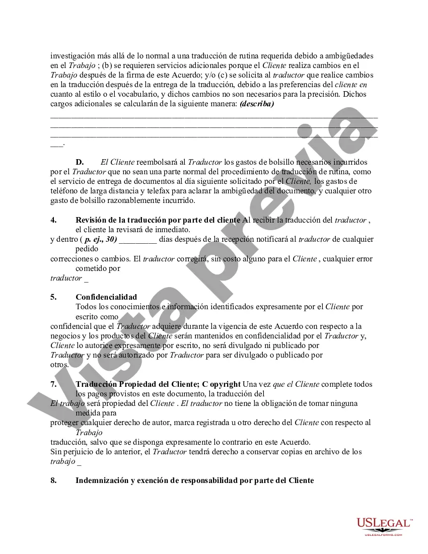 Preview Contrato de servicios de traductor o intérprete