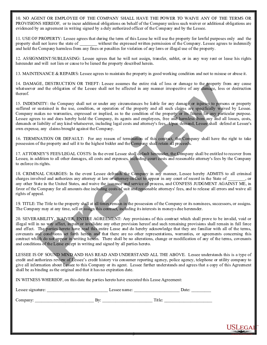 page 2 Application for Vehicle Lease Agreement preview