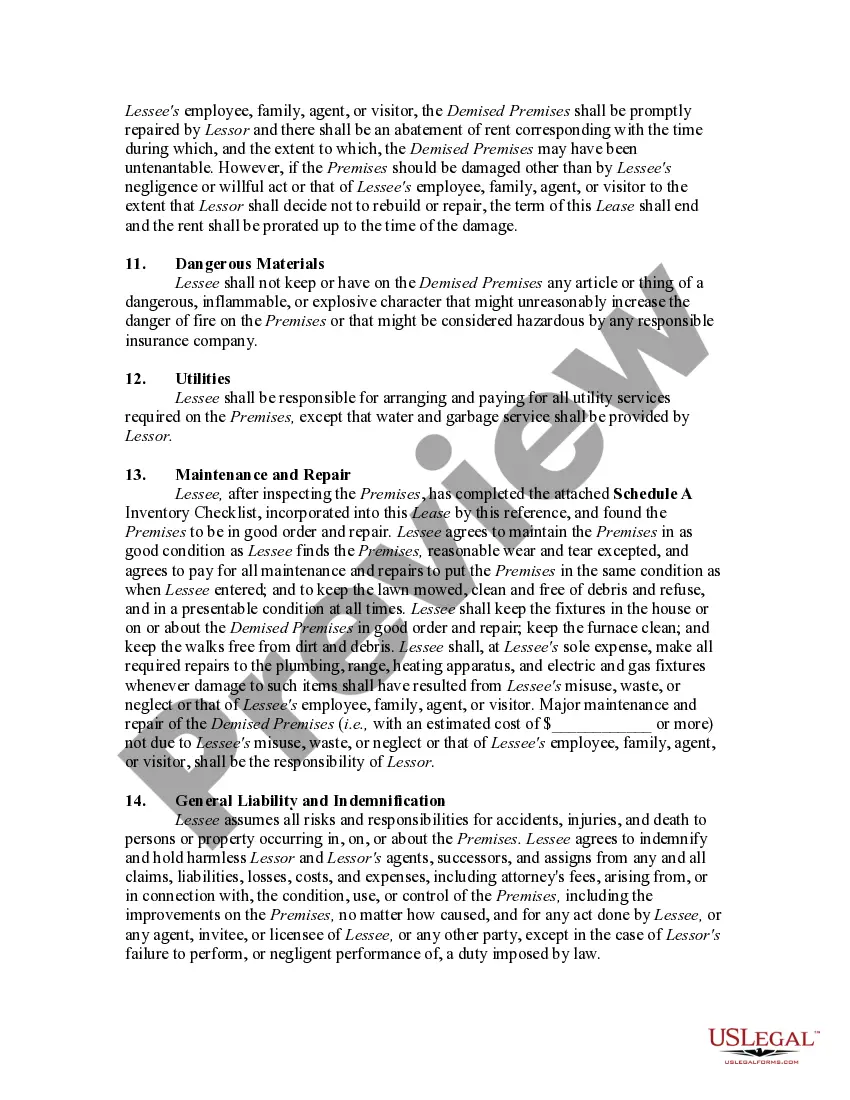 Get Lease of Unfurnished House with Inventory Checklist Preview Lease of Unfurnished House with Inventory Checklist
