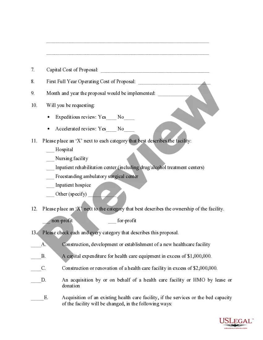 Get Letter of Intent in Connection with Obtaining a Certificate of Need for a New Health Care Facility or Major Capital Expenditure in the Health Care Industry Preview Letter of Intent in Connection with Obtaining a Certificate of Need for a New Health Care Facility or Major Capital Expenditure in the Health Care Industry