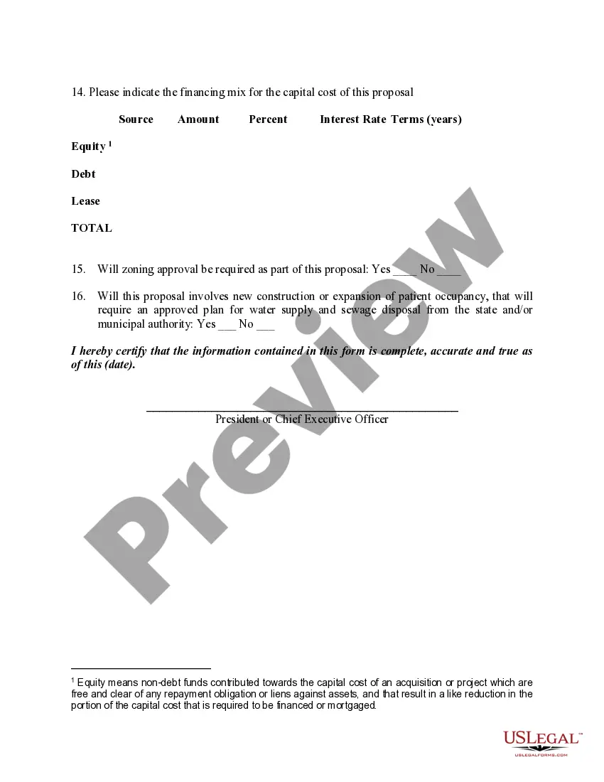 Get Letter of Intent in Connection with Obtaining a Certificate of Need for a New Health Care Facility or Major Capital Expenditure in the Health Care Industry Preview Letter of Intent in Connection with Obtaining a Certificate of Need for a New Health Care Facility or Major Capital Expenditure in the Health Care Industry