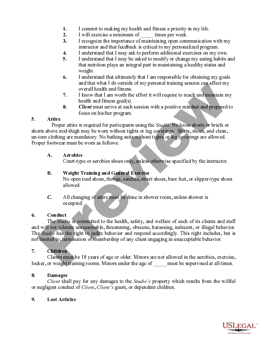 Get Health and Fitness Consultation and Membership Agreement Preview Health and Fitness Consultation and Membership Agreement